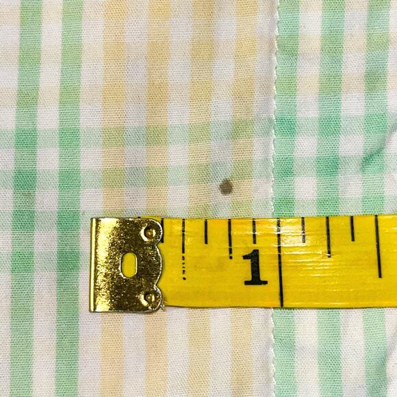 RVCA Mens Button Up Shirt - Green Yellow White Plaid, Size L - Picture 7 of 8